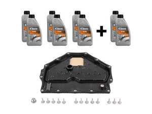 ES#4865332 - 9G132102500KIT2 - Porsche Dual Clutch PDK Transmission Oil Service Kit - Extra Fluid - Featuring Dual-Clutch Transmission Oil Pan, Transmission Oil, Gasket, Filter, drain plugs and all hardware/seals - Vaico - Porsche