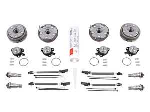 ES#4830943 - 2720505247KIT - Engine Camshaft Adjuster Service Kit - Includes a complete set of intake and exhaust adjusters, magnets, tensioners, along with updated wiring connectors, premium sealant, and all necessary hardware for seamless installation. - Vaico - Mercedes Benz