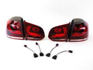 ES#2221155 - 5K0998002KT -  European LED Tail Light Set - Tinted - (NO LONGER AVAILABLE) - A complete set of LED tail lights with wiring from the European Golf R - Genuine European Volkswagen Audi - 