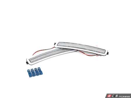 ES#4876001 - EL368.CLEAR - Rennline LED Side Marker Lights - Clear - Bumper-mounted LED side markers to replace your incandescent amber units - Rennline - BMW