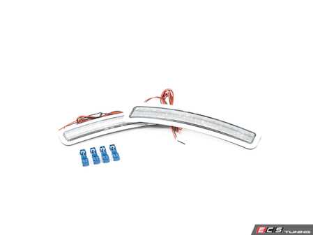 ES#4875999 - EL367.CLEAR - Rennline LED Side Marker Lights - Clear - Bumper-mounted LED side markers to replace your incandescent amber units - Rennline - BMW