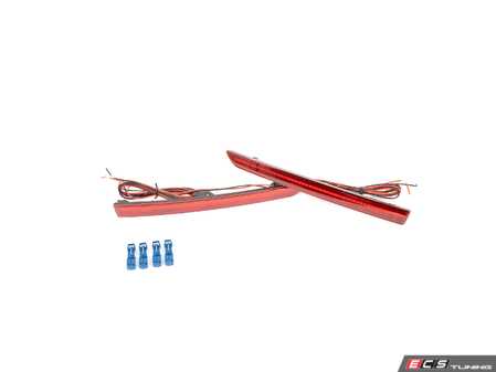 ES#4875997 - EL366.RED - Rennline LED Side Marker Lights - Red - Add LEDs lenses to your rear bumper mounted reflectors - Rennline - BMW