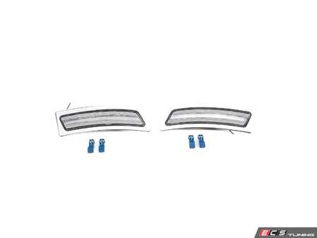 ES#4875993 - EL364.CLEAR - Rennline LED Side Marker Lights - Clear - Bumper-mounted LED side markers to replace your incandescent amber units - Rennline - BMW