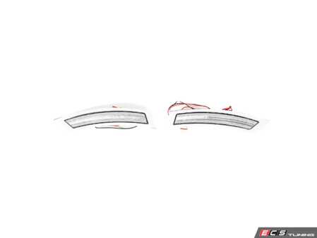ES#4875987 - EL361.CLEAR - Rennline LED Side Marker Lights - Clear - Bumper-mounted LED side markers to replace your incandescent amber units - Rennline - BMW