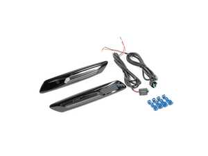 ES#4875959 - EL345.SMKBLACK - Rennline Dynamic LED Turn Signals - Smoked/Black - Upgrade your lighting with sequential indicators and smoked lenses - Rennline - BMW