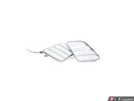 ES#4875930 - EL332.CLEAR - Rennline LED Side Marker Lights - Clear - Bumper-mounted LED side markers to replace your incandescent amber units - Rennline - Mercedes Benz