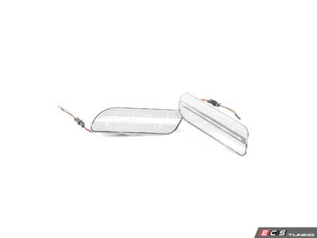 ES#4875924 - EL329.CLEAR - Rennline LED Side Marker Lights - Clear - Bumper-mounted LED side markers to replace your incandescent amber units - Rennline - Mercedes Benz
