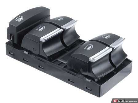 ES#4876405 - 4F0959851H5PR - Power Window Switch Assembly - Sabre (Black) - Front drivers side main window switch - URO - Audi