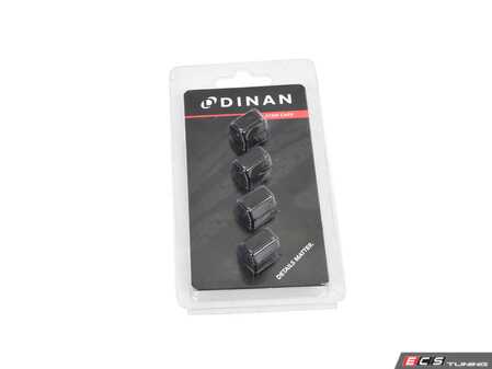 ES#4852355 - D757-0007 - Dinan Valve Stem Caps - Black - Set of 4 aluminum valve stem caps - Dinan - BMW MINI