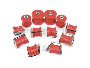 ES#4701594 - POW-007-75 - Polyurethane Full Rear Bushing Kit - Red (Street) - Complete rear set of poly bushings for all rear control arms on cars with steel upper arms - Verkline - Audi