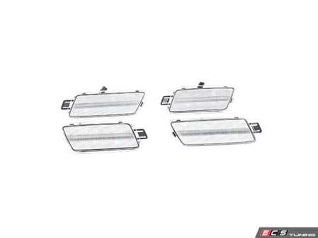ES#4875891 - EL311.CLEAR - Rennline LED Side Marker Lights - Clear - Bumper-mounted LED side markers to replace your factory amber units - Rennline - Audi