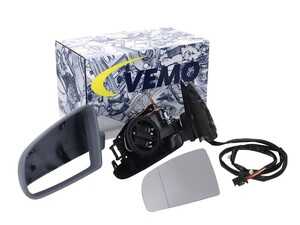ES#4876737 - 8e0857536eKT - Exterior Mirror Replacement Kit  - A full replacement with a primed mirror cap, housing, wiring harness, and heated blind spot mirror - Vemo - Audi