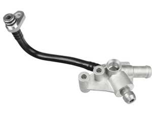 ES#4876817 - 2782000100 - Turbo Coolant Line - Premium Aluminum Connectors vs OEM Plastic - From Water Pump to Left Return Line - URO Premium - Mercedes Benz