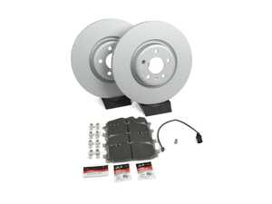 ES#4159134 - 4M0615121AKT - Front Brake Service Kit - Featuring ECS V5 rotors and ECS Ceramic brake pads - Includes rotor set screws, brake wear sensor, and silicone brake lubricant - Assembled By ECS - Audi