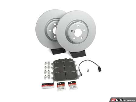 ES#4159134 - 4M0615121AKT - Front Brake Service Kit - Featuring ECS V5 rotors and ECS Ceramic brake pads - Includes rotor set screws, brake wear sensor, and silicone brake lubricant - Assembled By ECS - Audi