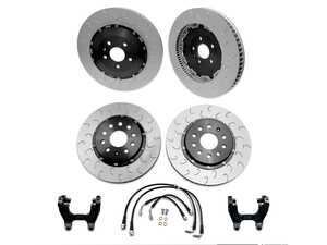 ES#4876960 - 0343010016BLKDSO - 034Motorsport Dynamic+ Braking Package - Stage 2 - Black Calipers - A staged upgrade package to optimize braking performance of the 8V.5 RS3. - 034Motorsport - Audi