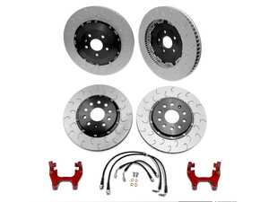 ES#4876961 - 0343010016REDDSO - 034Motorsport Dynamic+ Braking Package - Stage 2 - Red Calipers - A staged upgrade package to optimize braking performance of the 8V.5 RS3. - 034Motorsport - Audi