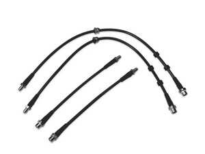 ES#4876962 - 034-303-0026 - Stainless Steel Braided Brake Line Kit, F8X BMW M2, M2 Competition, M3, M4 - The brake lines are designed with Teflon linings, reinforced with stainless steel braiding, and coated with a robust black PVC covering, guaranteeing durability and improved brake responsiveness. - 034Motorsport - BMW