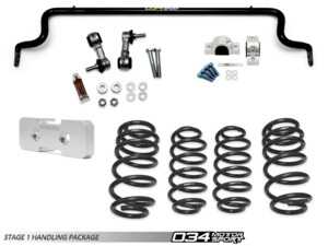 ES#4877138 - 034-4ZZ-0030-DSO - 034Motorsport Handling Package - Stage 1 - Curated handling bundle designed to eliminate the factory wheel gap, vastly reduce understeer, and transform the cornering capabilities of your B8 or B8.5 A5 or S5 without sacrificing daily driving comfort. - 034Motorsport - Audi