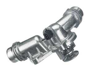 ES#4877251 - 11537509227PRM - Thermostat Assembly With Aluminum Housing - Aluminum Housing vs OEM Plastic - includes Thermostat & Gasket - URO Premium - BMW