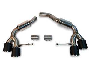 ES#4920610 - FS.POR.19MCN2L - Fabspeed Porsche Macan 2.0L Rear Slip-on Resonated Sport Exhaust (2018-2022+) - Get real sports car sound from the Macan with this resonated high-flow slip-on exhaust system. - Fabspeed - Porsche