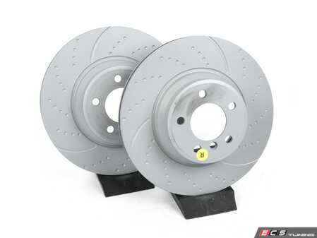 ES#521591 - GD1218 - Front Cross Drilled & Slotted Brake Rotors - Pair - EBC Sport Rotors - EBC - BMW