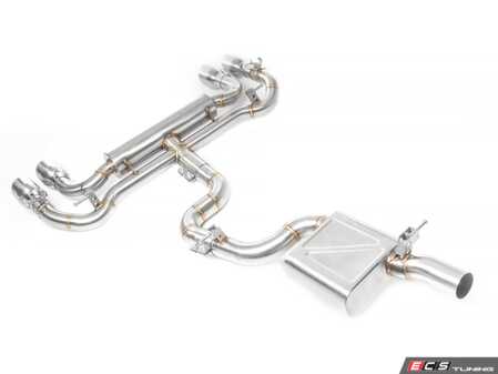 ES#4879771 - IEEXDB2 - IE Valved Catback Exhaust System - MK8 Golf R - Features DroneTrap technology, integration of factory valves, and quad 4 slash-cut tips - Integrated Engineering - Volkswagen