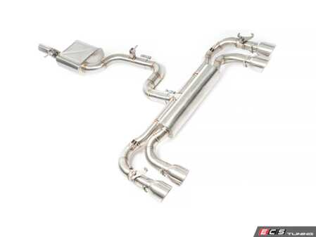 ES#4879771 - IEEXDB2 - IE Valved Catback Exhaust System - MK8 Golf R - Features DroneTrap technology, integration of factory valves, and quad 4 slash-cut tips - Integrated Engineering - Volkswagen