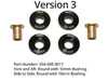 ES#4880770 - 034-508-3017 - Billet Solid Shifter Bushing Kit - Version 3 - Due to the occasional oddball part crossover between chassis and years, please measure the pivot shaft diameter to ensure the version you order has the correct bushing inner diameters. Round 10mm, Round 10mm - 034Motorsport - Audi Volkswagen