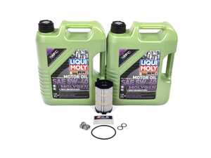 ES#4759315 - n0297014KT - Liqui Moly MolyGen - Oil Service Kit  - Includes oil filter, Liqui Moly 5w-40 oil with MolyGen technology, and drain plug - Assembled By ECS - Audi