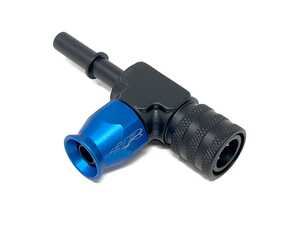 ES#4690284 - 201-0177 - Fuel Line Fitting AN6 PTFE Tee - 7.89mm(5/16") Male - 7.89mm(5/16") Female - AN-6 PTFE fitting with a male/female 7.89mm (5/16") quick connect to tee off your factory connection. Featuring air hose style female quick connect. - Precision Raceworks - Audi BMW Volkswagen Mercedes Benz MINI Porsche