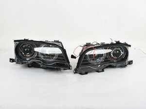 ES#4877291 - anz121269 - ANZO Projector Headlights W/ Halo - 3 Series E46 Pre-LCI - Black *Scratch And Dent* - Plug and play black housings for a unique look and improved visibility. Select your favorite bulbs! - Scratch & Dent - BMW