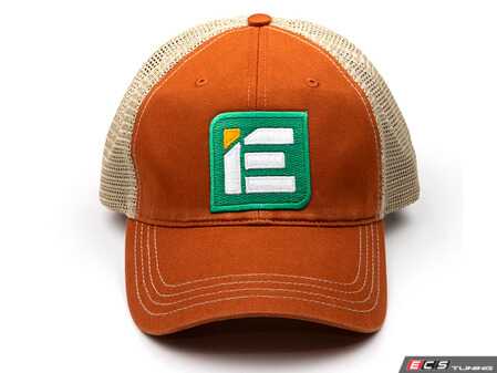 ES#4882976 - IEGRUU48 - IE Twill Snapback Trucker Hat | Orange & Kahaki - Perfect headwear for the paddock or outdoors. Goes great with flannel and campfires. - Integrated Engineering - Audi Volkswagen Porsche