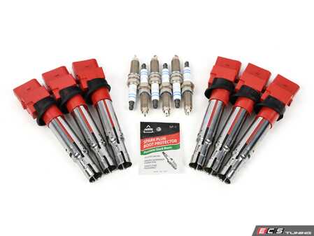 ES#4869620 - 03h905600a2KT - Ignition Service Kit - Includes six Bosch spark plugs and six APR coil packs - Assembled By ECS - Volkswagen