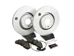 ES#3145704 - ESK886 - Power Stop Euro-Stop Premium Front Brake Kit (320mm) - An authentic OE-specification front-wheel braking solution featuring European-sourced pads, high-carbon smooth Geomet coated rotors, and strict ECE-R90 certification. - Power Stop - Audi