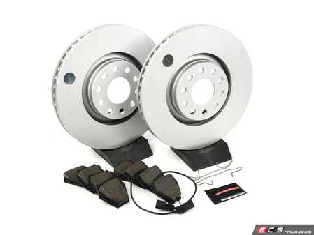 ES#3145704 - ESK886 - Power Stop Euro-Stop Premium Front Brake Kit (320mm) - An authentic OE-specification front-wheel braking solution featuring European-sourced pads, high-carbon smooth Geomet coated rotors, and strict ECE-R90 certification. - Power Stop - Audi
