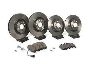 ES#4839743 - MQBTBS6KT - Front And Rear Brake Kit (340x30/300x12) - Featuring Brembo rotors and Low-Met OE Equivalent Pad - Brembo - Volkswagen