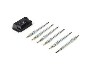 ES#4817876 - n57gpKT - Glow Plug Service Kit - Includes all new Bosch glow plugs and a Genuine BMW preheating module - Assembled By ECS - BMW
