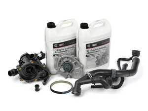 ES#3651382 - 06k121011ckt4 - Cooling System Refresh Kit - Level 1 - This entry level kit includes thermostat, waterpump, complete upper radiator hoses and coolant - Genuine Volkswagen Audi - Volkswagen