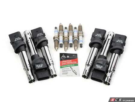 ES#4869619 - 03h905600a1KT - Ignition Service Kit - Includes six Bosch spark plugs and six Bremi coil packs - Assembled By ECS - Volkswagen