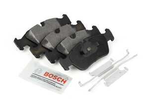 ES#4810241 - BE558H - Bosch Blue Semi-Metallic Brake Pads With Hardware - Front - A great value pad that offers strong, consistent braking and low dust - Bosch - BMW
