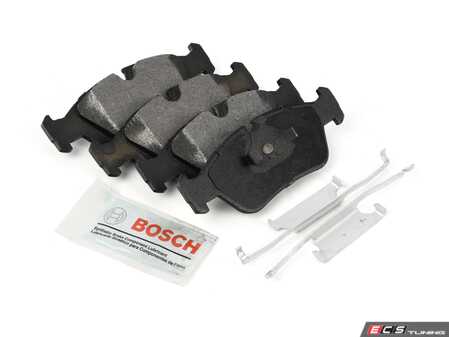ES#4810241 - BE558H - Bosch Blue Semi-Metallic Brake Pads With Hardware - Front - A great value pad that offers strong, consistent braking and low dust - Bosch - BMW