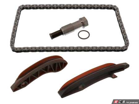 ES#4343048 - 11318570649S2 - BMW timing chain kit - Kit includes Timing chain, Guide Tensioner, Tensioner with gasket, and Guide Rail - Febi - BMW