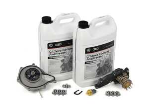 ES#4820332 - 06e121111alkt6KT - Water Pump And Thermostat Kit - Replace your Genuine thermostat and temp sensor with one kit! - Genuine Volkswagen Audi - Audi