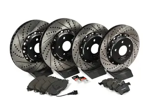 Front And Rear Cross-Drilled & Slotted 2-Piece Brake Kit (340x30/310x22)