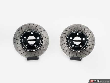 ES#5457620 - 050887LA01KT2 - Performance Rear Brake Service Kit - Featuring ECS two-piece lightweight slotted rotors and ECS EP24 Enthusiast Performance pads! - Assembled By ECS - Audi