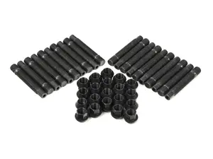 APEX 90mm M14 BMW 5 Lug Hex Head Stud Kit - Black