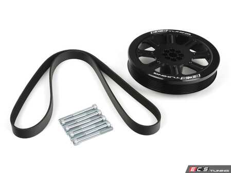 ES#4883431 - 053844la01KT - 3.0T 207mm Supercharger Crank Pulley Upgrade Kit - "Dual pulley" gains without the hassle! Easily increase supercharger RPM by 22% and support up to 550HP. - ECS - Audi Volkswagen Porsche