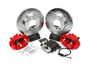 ES#3158134 - KC496-26 - Z26 Street Warrior Brake Kit With Calipers - Front - Includes performance rotors, pads, and powder coated calipers! - Power Stop - BMW