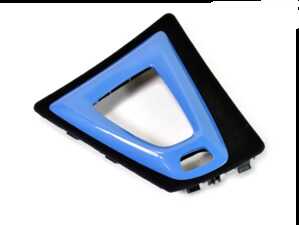 ES#4899282 - BM-0167-B68 - Yas Marina Blue and Alcantara Shift Console Trim - F80 M3 | F82/ F83 M4 M-DCT - A bold Yas Marina paint finish, providing a motorsport-inspired look that enhances your BMW's interior. - AUTOTECKNIC - BMW